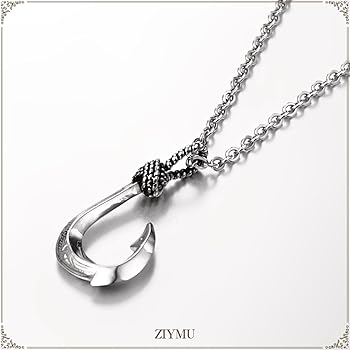 Amazon | [ZIYMU] ネックレス フィッシュフック 釣り針 ペンダント